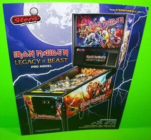 Iron Maiden Pinball FLYER Original NOS Hard Rock Heavy Metal Artwork